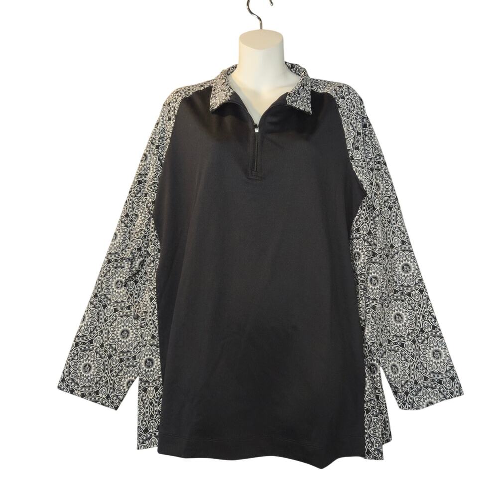 National Since 1952 Women 3X Lightweight Pullover Jacket Floral Stretch Outdoors